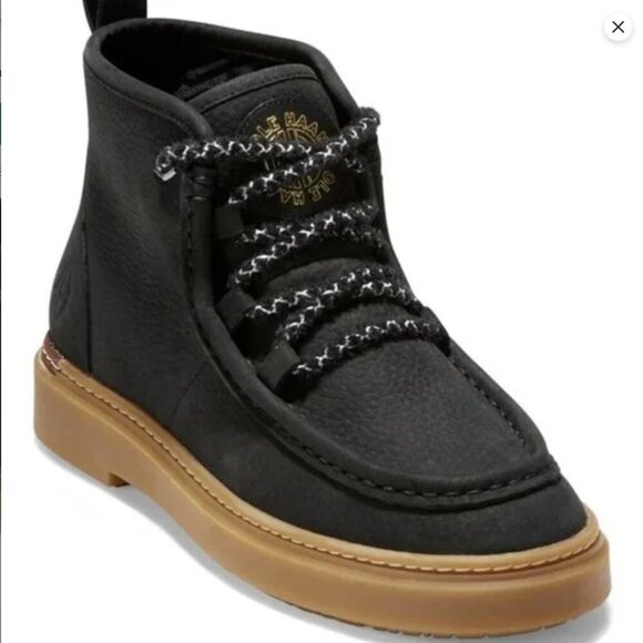 Cole Haan Women's 7.5 B All Day Summit Chukka Bootie Black Boots - Picture 3 of 15